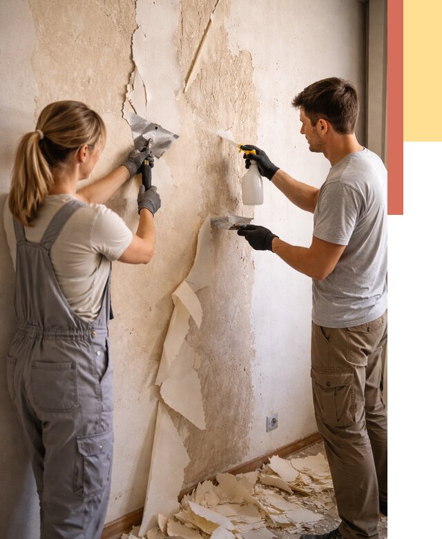 Снятие старых обоев в Минусинске от 5335 руб. под ключ недорого | ОТДЕЛОЧНИК-Мнс