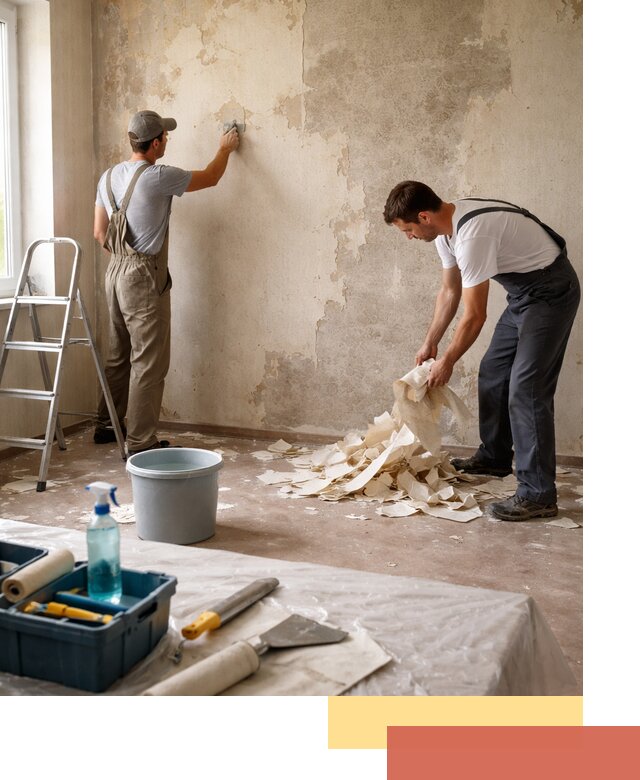 Снятие старых обоев в Минусинске быстро и качественно