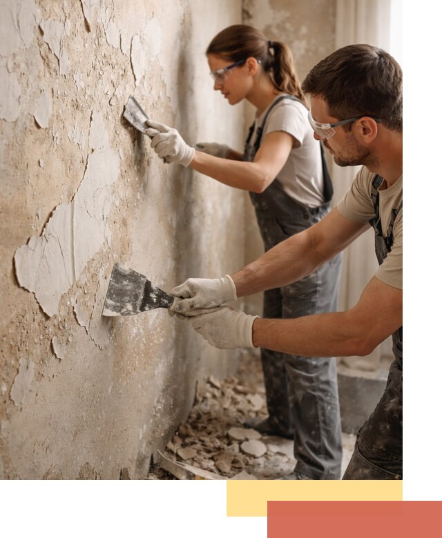 Снятие старой шпаклевки и подготовка поверхностей в Минусинске