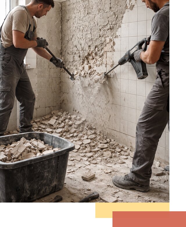 Демонтаж плитки со стен в Минусинске быстро и аккуратно