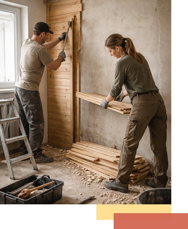 Демонтаж вагонки со стен в Минусинске — профессиональный демонтаж