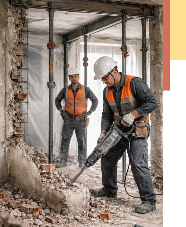 Снос несущих стен в Минусинске от 10415 руб. — демонтаж несущей стены под ключ | ОТДЕЛОЧНИК-Мнс