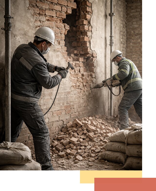 Демонтаж кирпичных стен в Минусинске быстро и безопасно