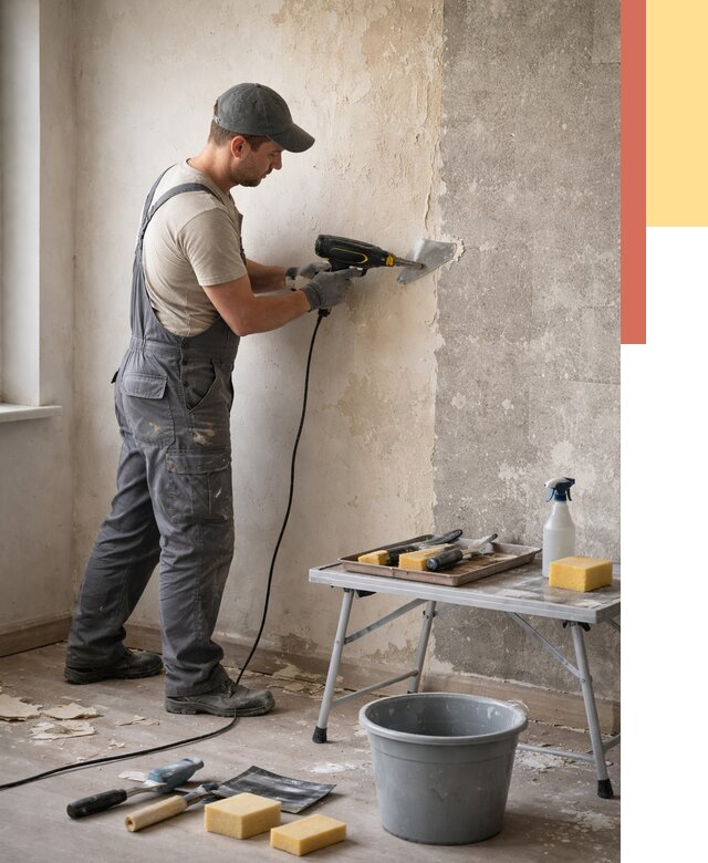 Очистка стен от клея в Минусинске от 1880 руб. — снятие и удаление клея со стен | ОТДЕЛОЧНИК-Мнс