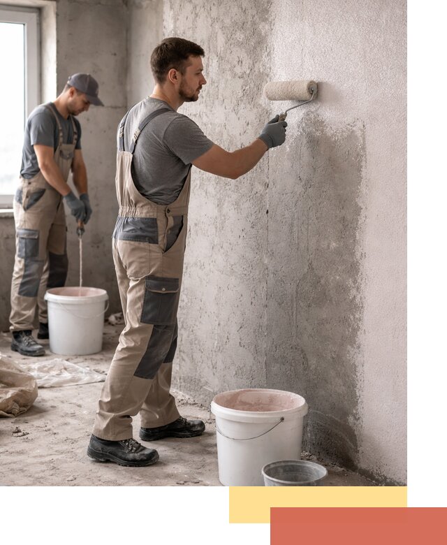 Нанесение бетоноконтакта на стены в Минусинске для последующей отделки