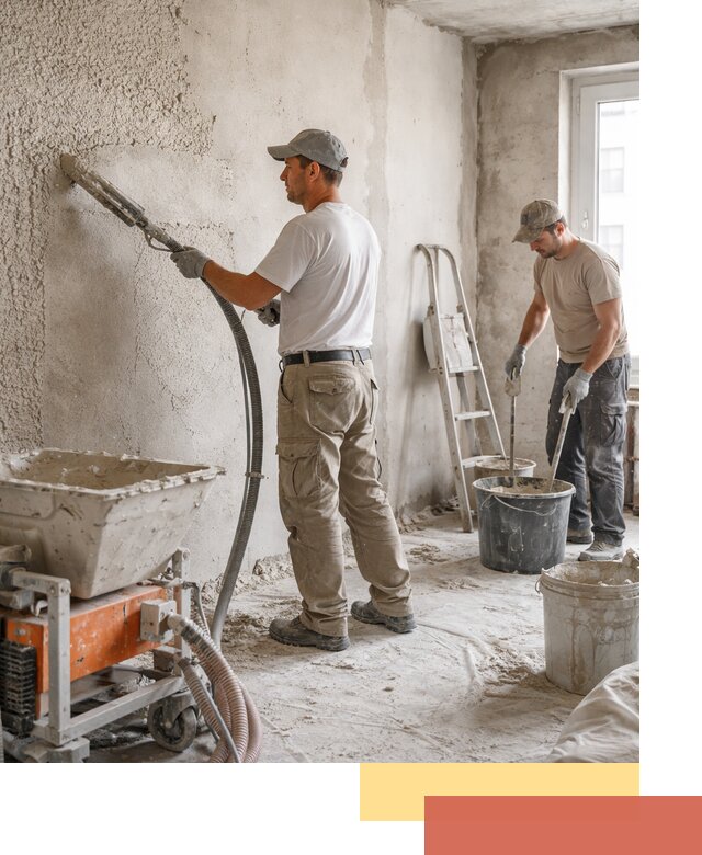 Машинная штукатурка стен в Минусинске — быстро и качественно