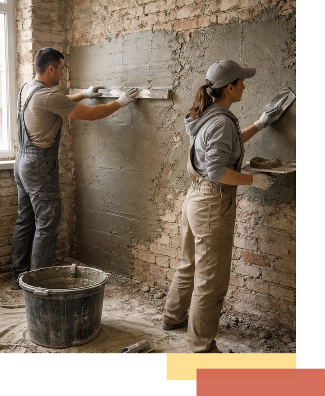 Штукатурка кирпичных стен в Минусинске — качественно и надежно