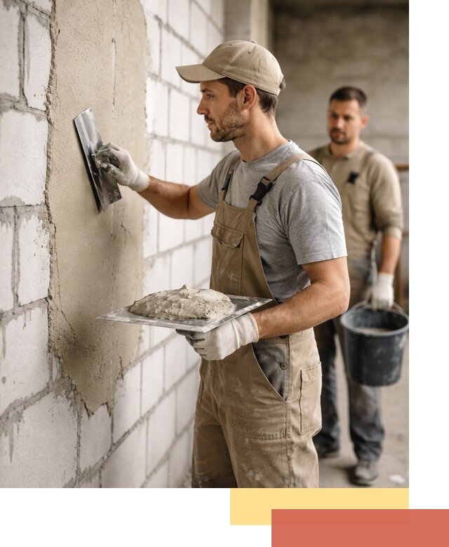 Штукатурка стен из газобетона в Минусинске под ключ