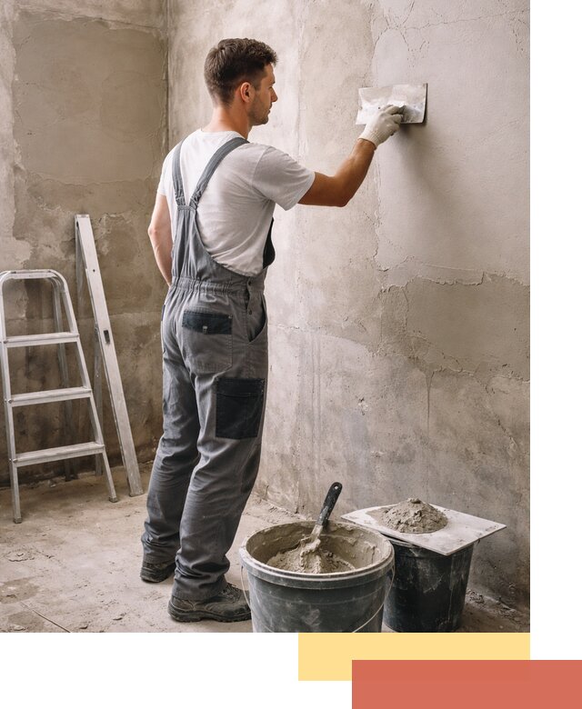 Штукатурка стен в ванной под ключ в Минусинске