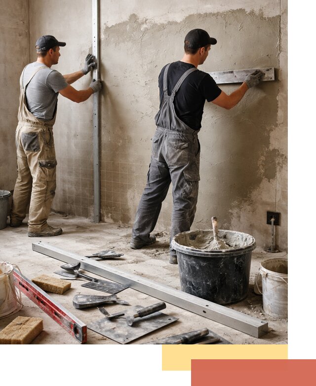 Профессиональная штукатурка стен под плитку в Минусинске