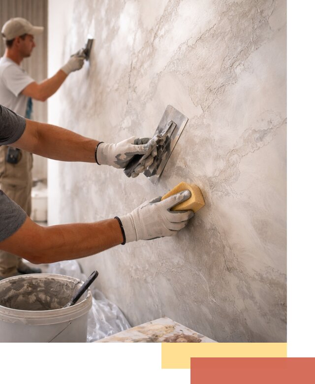 Декоративная штукатурка под мрамор в Минусинске для стен и потолков