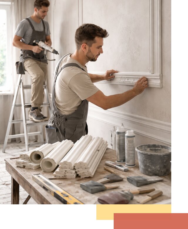 Монтаж лепнины на стены в Минусинске профессионально и качественно