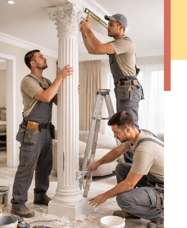 Установка декоративных колонн в Минусинске от 12193 руб. под ключ | ОТДЕЛОЧНИК-Мнс