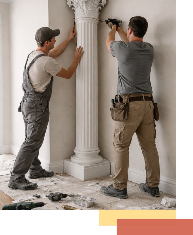 Установка декоративных колонн в Минусинске под ключ