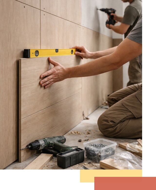 Профессиональный монтаж МДФ панелей на стены в Минусинске