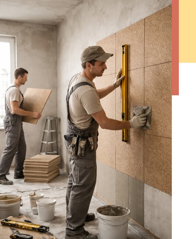 Монтаж пробковых панелей на стены в Минусинске от 3556 руб. — ОТДЕЛОЧНИК-Мнс