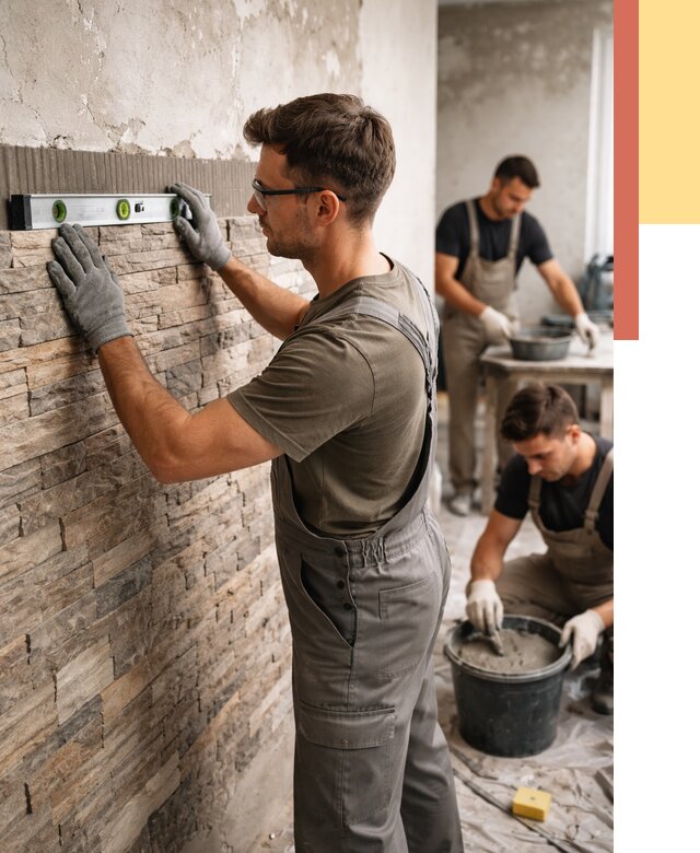 Монтаж искусственного камня в Минусинске от 4572 руб. под ключ | ОТДЕЛОЧНИК-Мнс