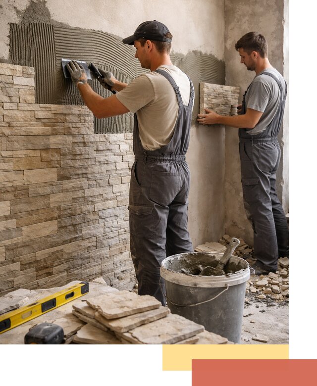 Монтаж искусственного камня в Минусинске — облицовка стен и фасадов