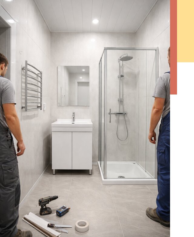 Отделка ванной комнаты панелями ПВХ в Минусинске от 4572 руб. за м2 | ОТДЕЛОЧНИК-Мнс