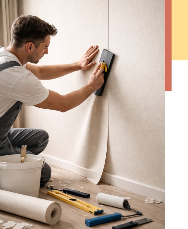 Поклейка виниловых обоев в Минусинске от 4572 руб. | Быстро и недорого — ОТДЕЛОЧНИК-Мнс