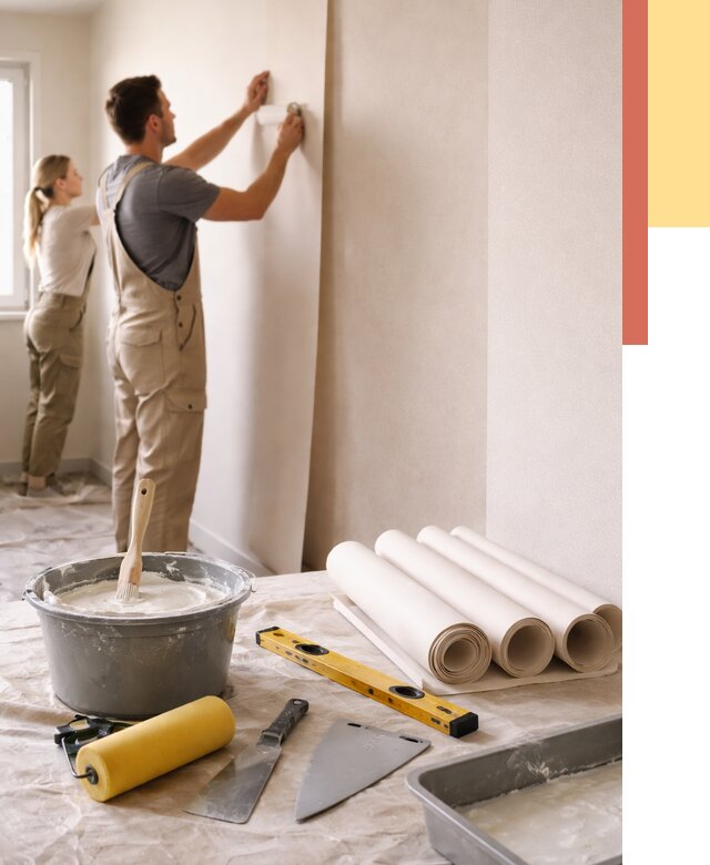 Поклейка бумажных обоев в Минусинске от 5589 руб./м2 — быстро и недорого | ОТДЕЛОЧНИК-Мнс