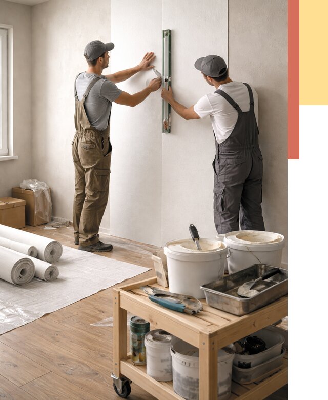 Поклейка стеклообоев в Минусинске от 6605 руб. за м2 — быстро и недорого | ОТДЕЛОЧНИК-Мнс