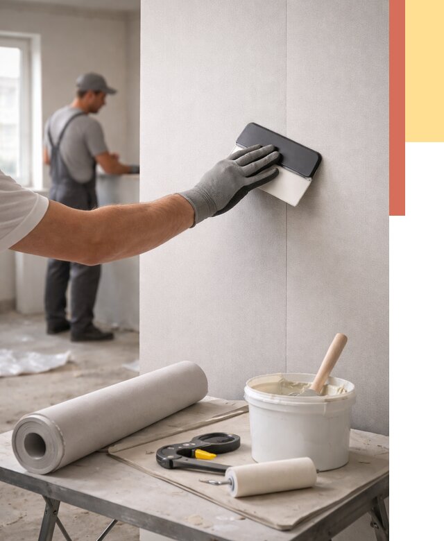 Поклейка обоев под покраску в Минусинске от 3556 руб. за м2 | ОТДЕЛОЧНИК-Мнс