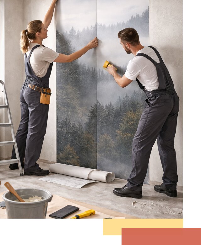 Поклейка фотообоев профессионально в Минусинске под ключ