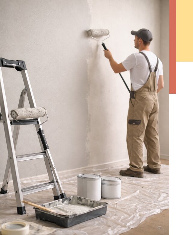 Покраска стен латексной краской в Минусинске от 4572 руб. за м2 | ОТДЕЛОЧНИК-Мнс