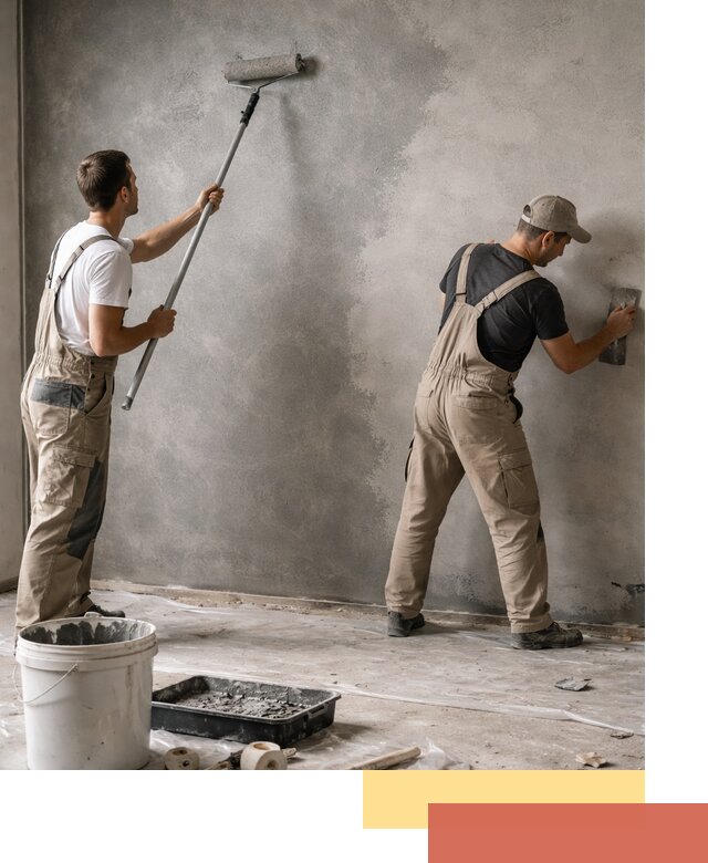 Покраска стен под бетон в Минусинске профессионально и недорого