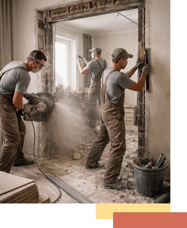 Расширение дверного проема под установку новой двери в Минусинске