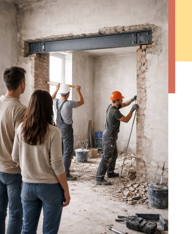 Усиление проема в стене в Минусинске от 9653 руб. — усиление дверного проема металлоконструкцией | ОТДЕЛОЧНИК-Мнс