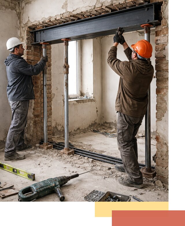 Усиление проема в стене в Минусинске для расширения и безопасности