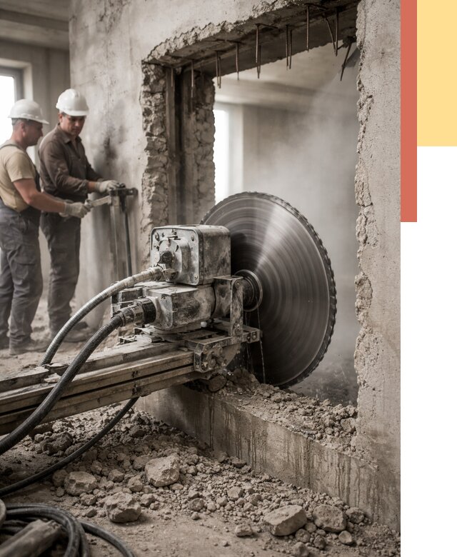 Алмазная резка проемов в Минусинске от 4572 руб. быстро и недорого | ОТДЕЛОЧНИК-Мнс