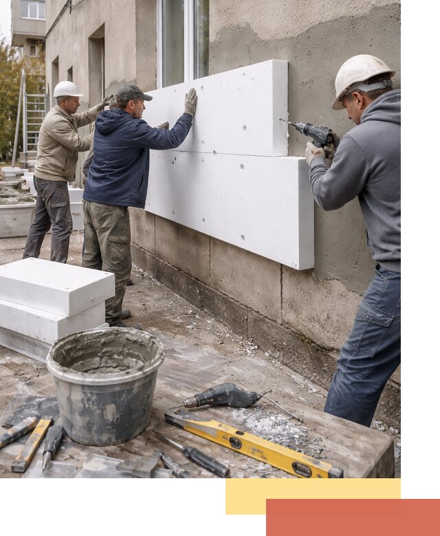 Утепление наружных стен пенопластом в Минусинске