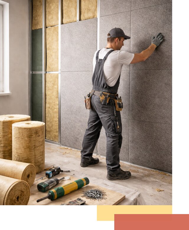 Профессиональная шумоизоляция стен в Минусинске для квартиры и офиса