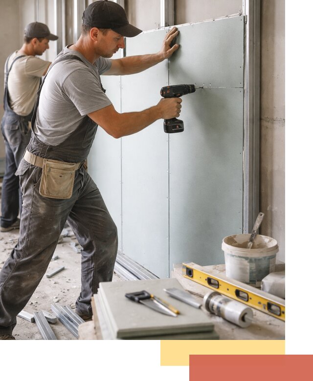 Кладка влагостойких перегородок ПГП в Минусинске