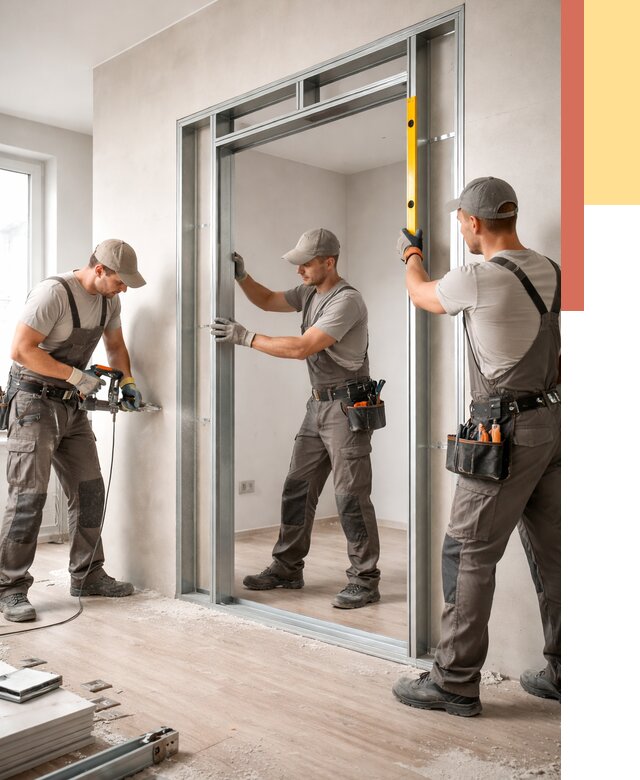 Устройство дверного проема в перегородке в Минусинске от 4572 руб. под ключ | ОТДЕЛОЧНИК-Мнс