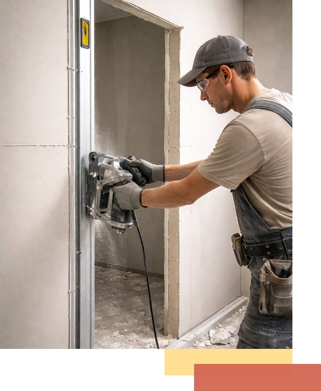 Устройство дверного проема в перегородке в Минусинске