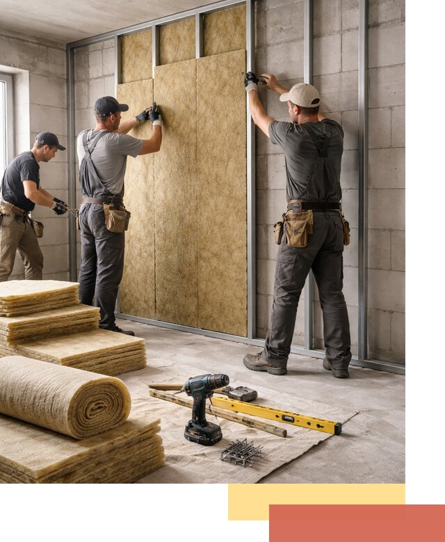 Шумоизоляция перегородок из блоков в Минусинске — монтаж и защита шумоизоляцией