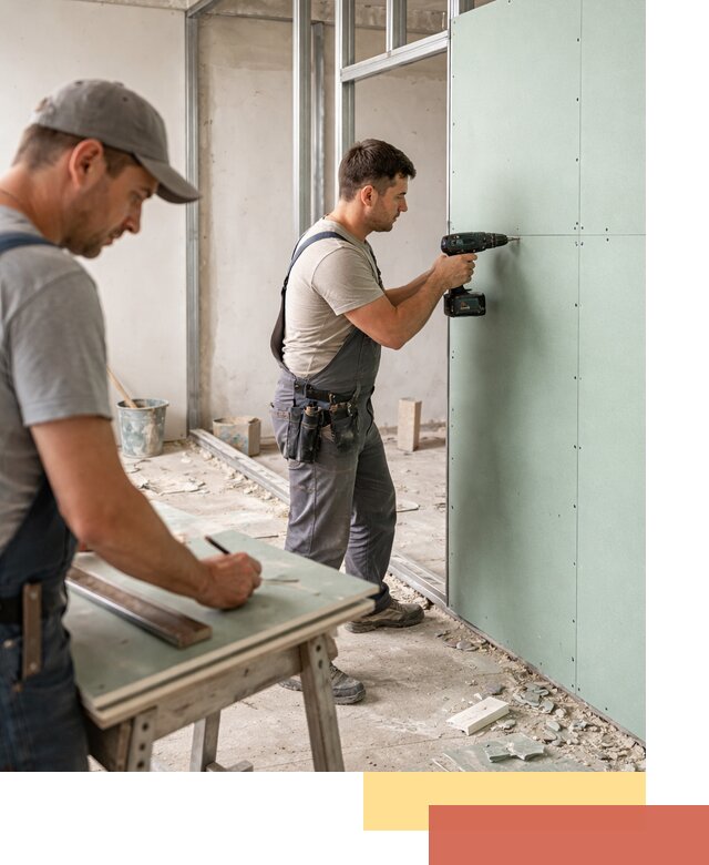 Перегородки из влагостойкого гипсокартона под ключ в Минусинске