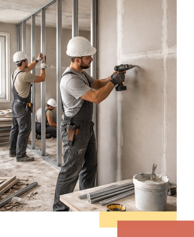 Перегородки из огнестойкого гипсокартона в Минусинске под ключ