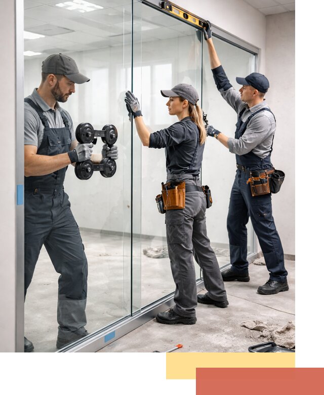 Профессиональный монтаж стеклянных перегородок в Минусинске