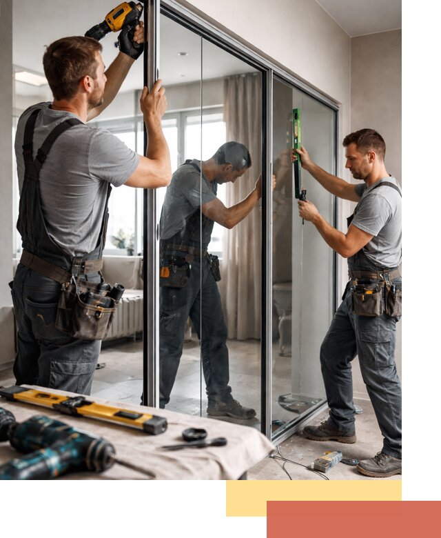 Каркасные стеклянные перегородки под ключ в Минусинске