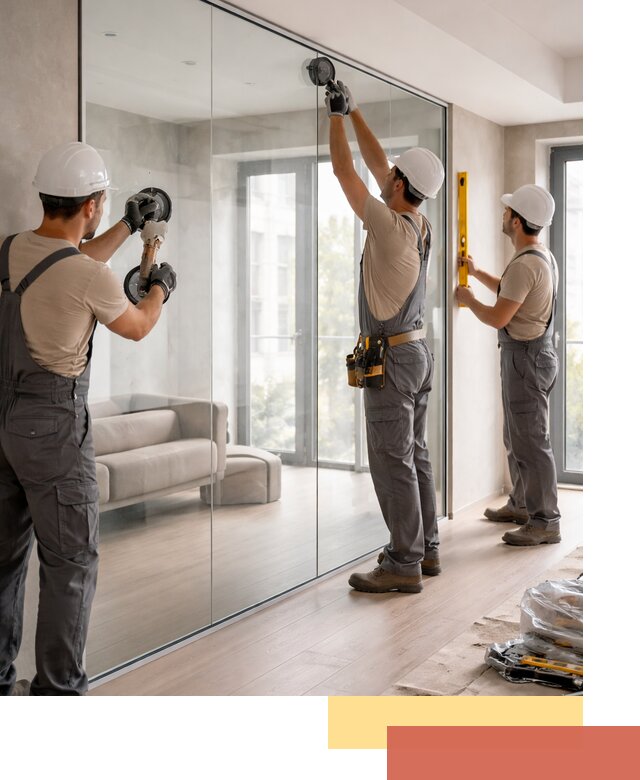 Перегородки из закаленного стекла в Минусинске для офисов и квартир