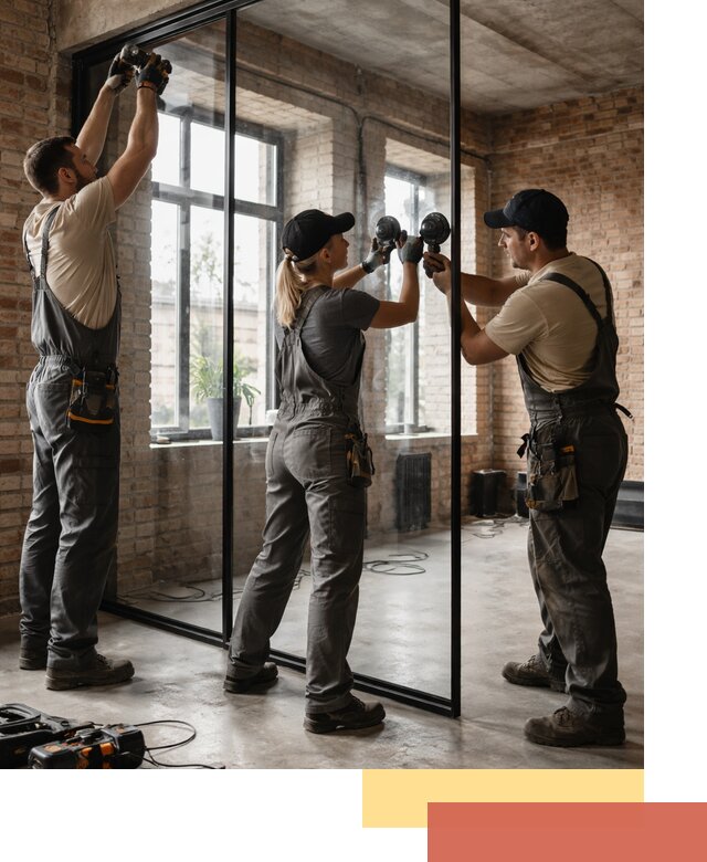 Стеклянные перегородки лофт — изготовление и монтаж в Минусинске