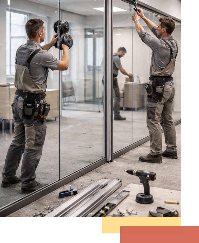 Стеклянные офисные перегородки под ключ в Минусинске