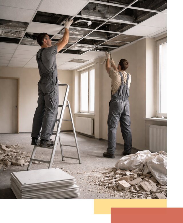 Демонтаж потолков Армстронг профессионально в Минусинске