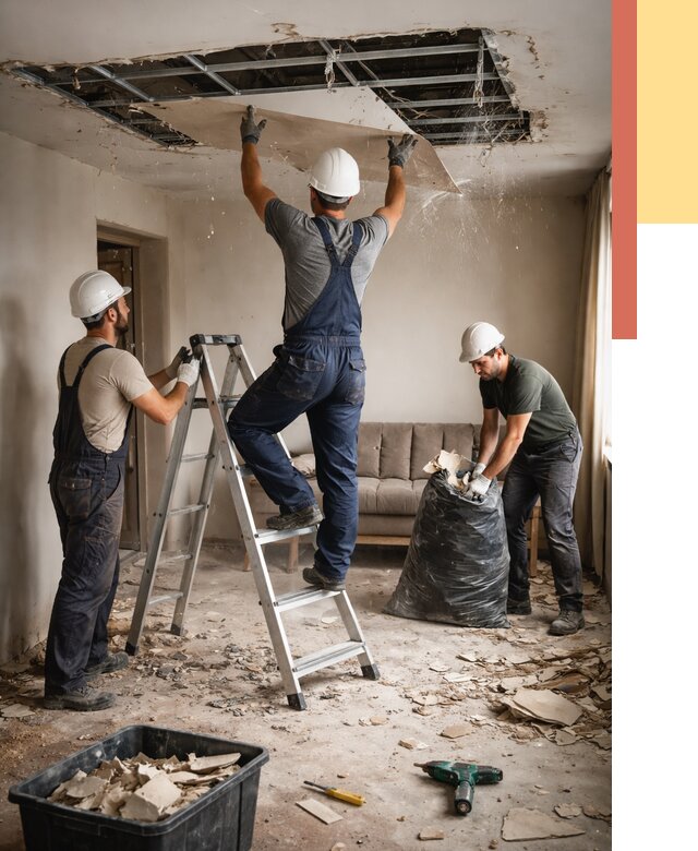 Демонтаж гипсокартонного потолка в Минусинске от 427 руб. за м2 — ОТДЕЛОЧНИК-Мнс