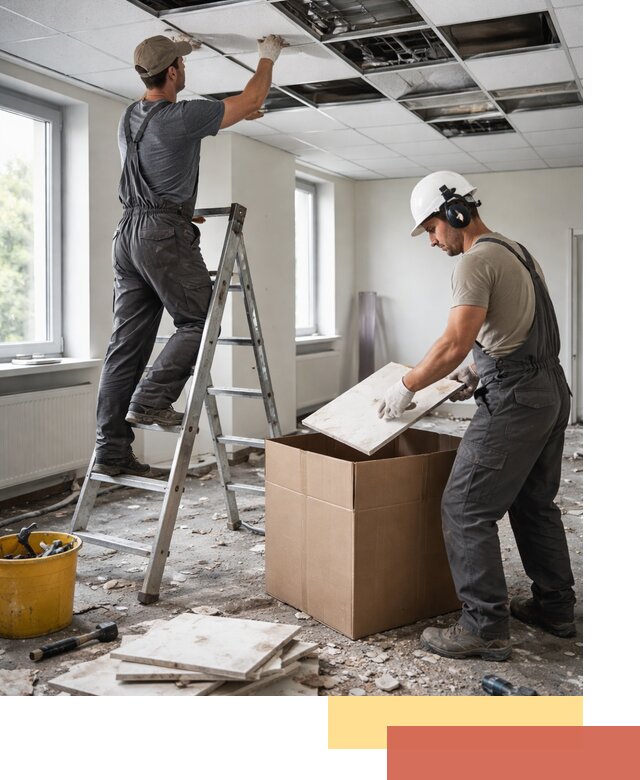 Демонтаж потолочной плитки в Минусинске быстро и аккуратно